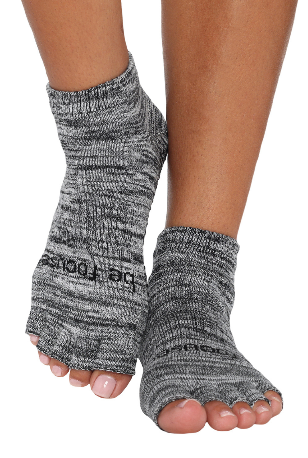 Half Toe Be Focused Marbled Grip Socks (Ash)