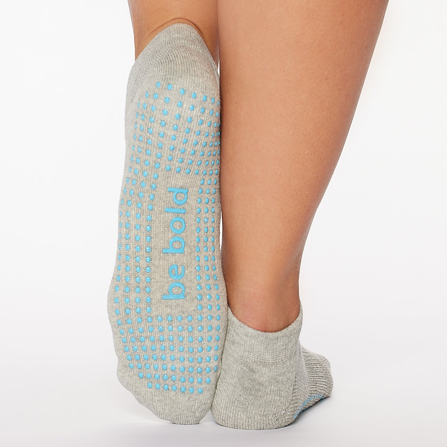 Be Bold Grip Socks (Heather/Island Blue)