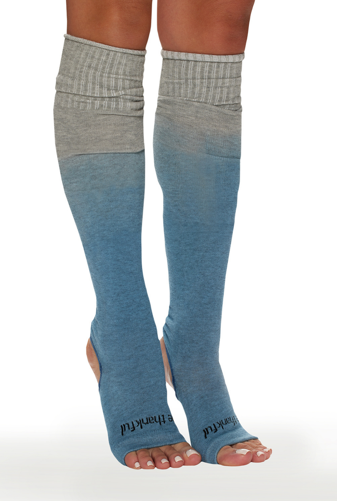 Be Thankful Stirrup Grip Leg Warmers (Turquoise)