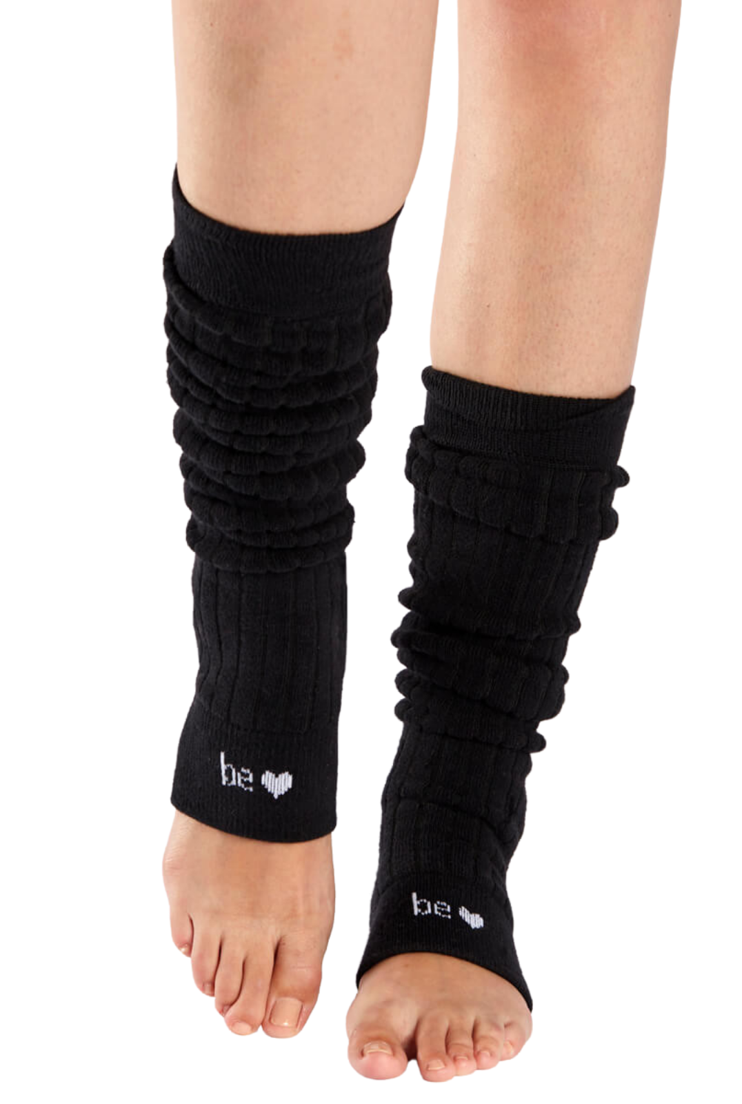 Be Love Stirrup Grip Leg Warmers (Black/White)