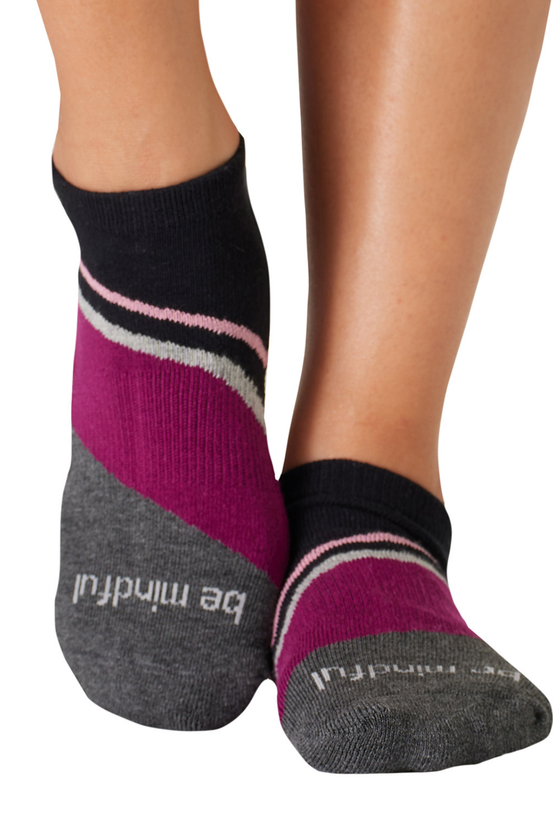 Be Mindful Laila Grip Socks (Plum)