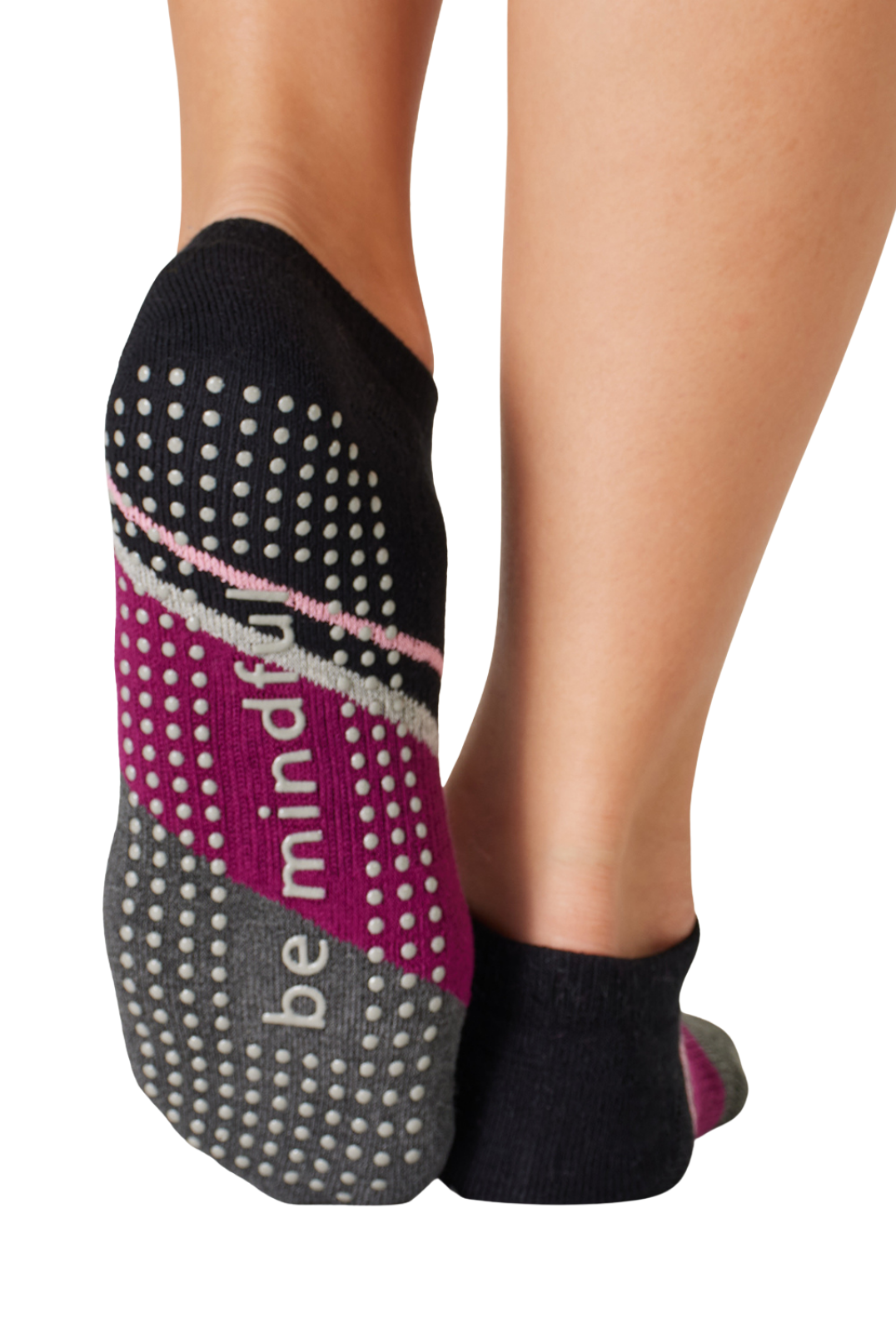 Be Mindful Laila Grip Socks (Plum)