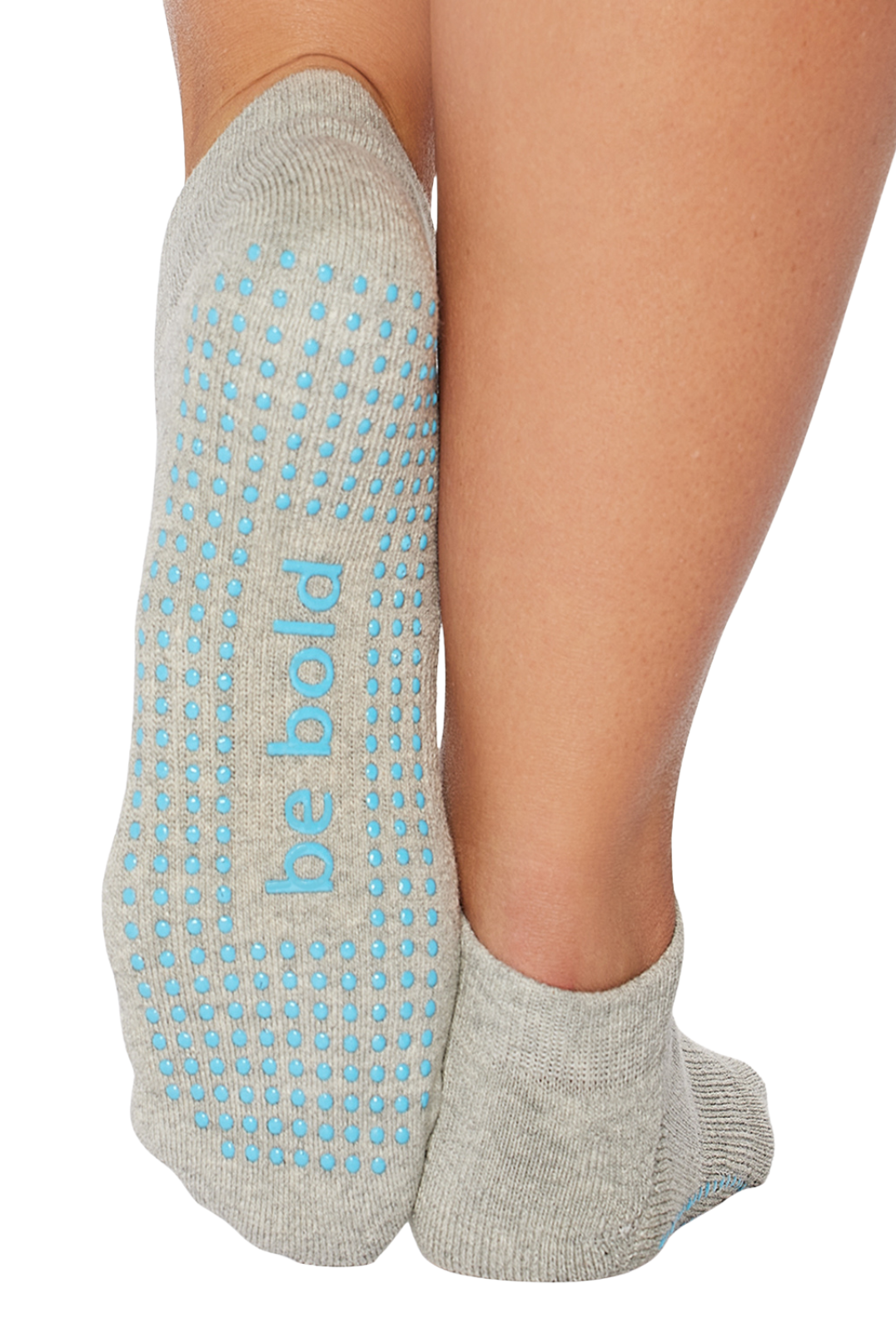 Be Bold Grip Socks (Heather/Island Blue)