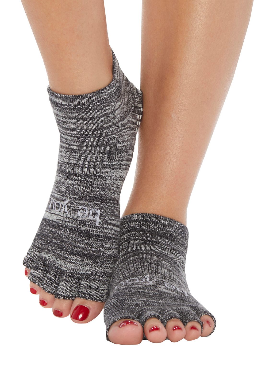 Half Toe Be You Marbled Grip Socks (Ash)