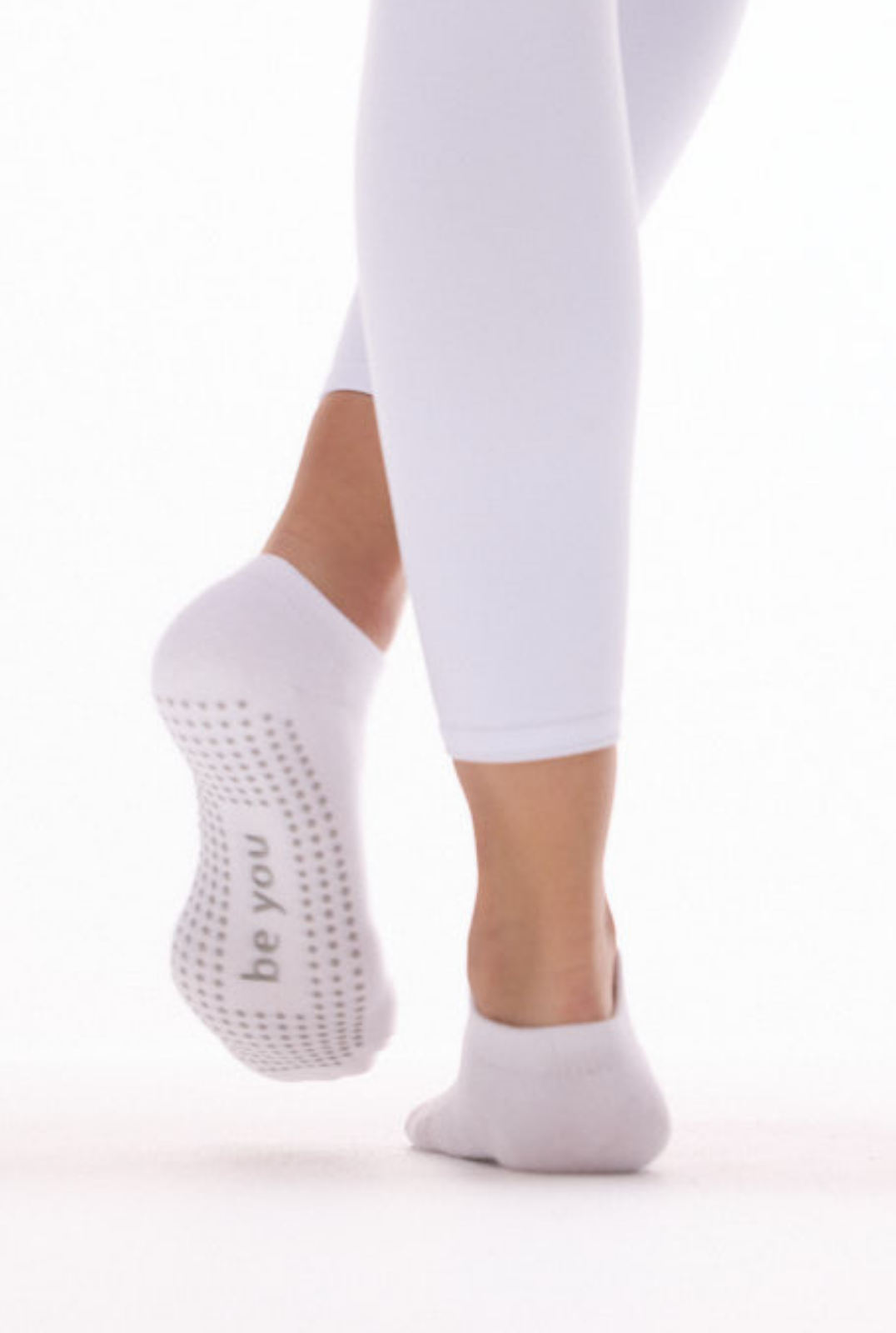 Be You Grip Socks (White/Grey)