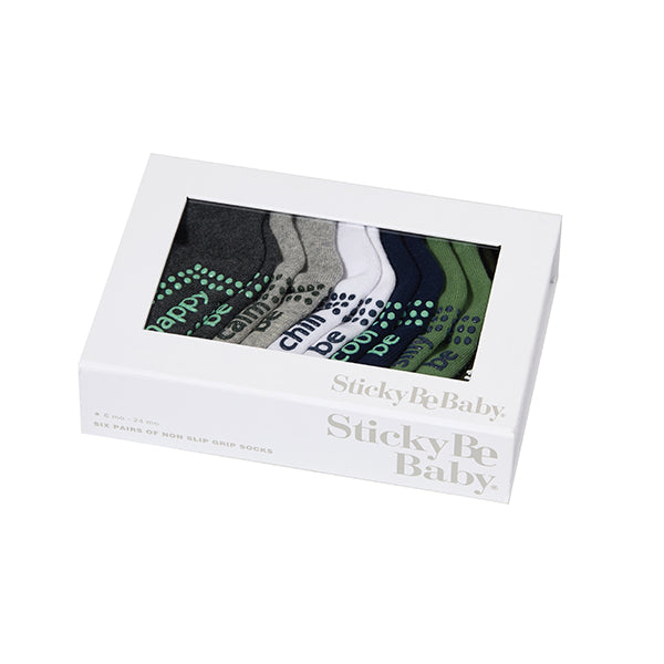 baby box 6 pack oliver, sticky be socks, best grip socks, best grippy socks, best yoga socks, best pilates socks