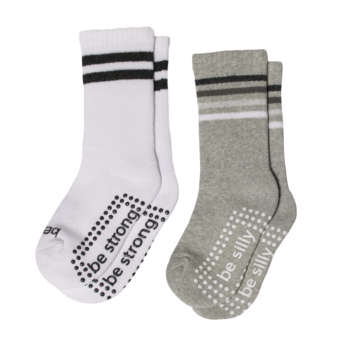 Boys 2 Pack Grip Crew Socks 2T-4T (Hayes)