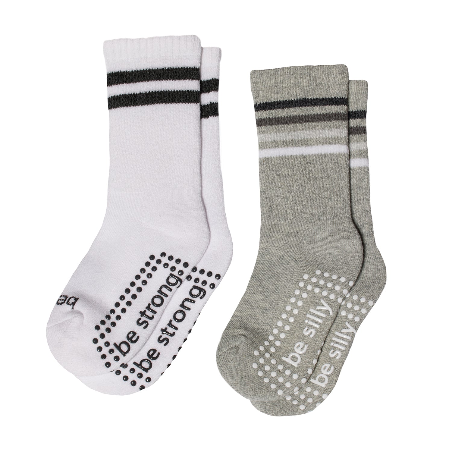 Boys 2 Pack Grip Crew Socks 2T-4T (Hayes)
