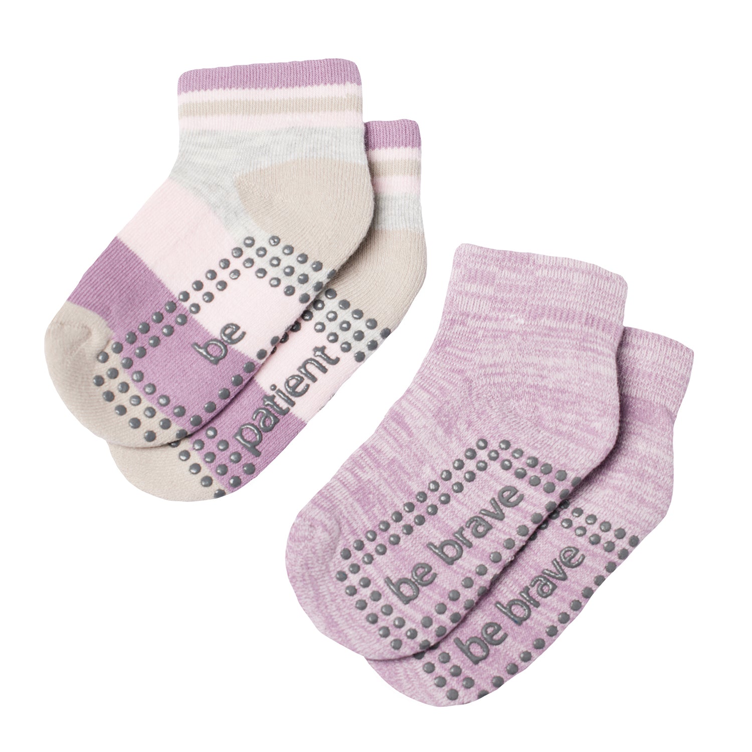 Toddler Girl 2 Pack Grip Socks 2T-4T (Flora)