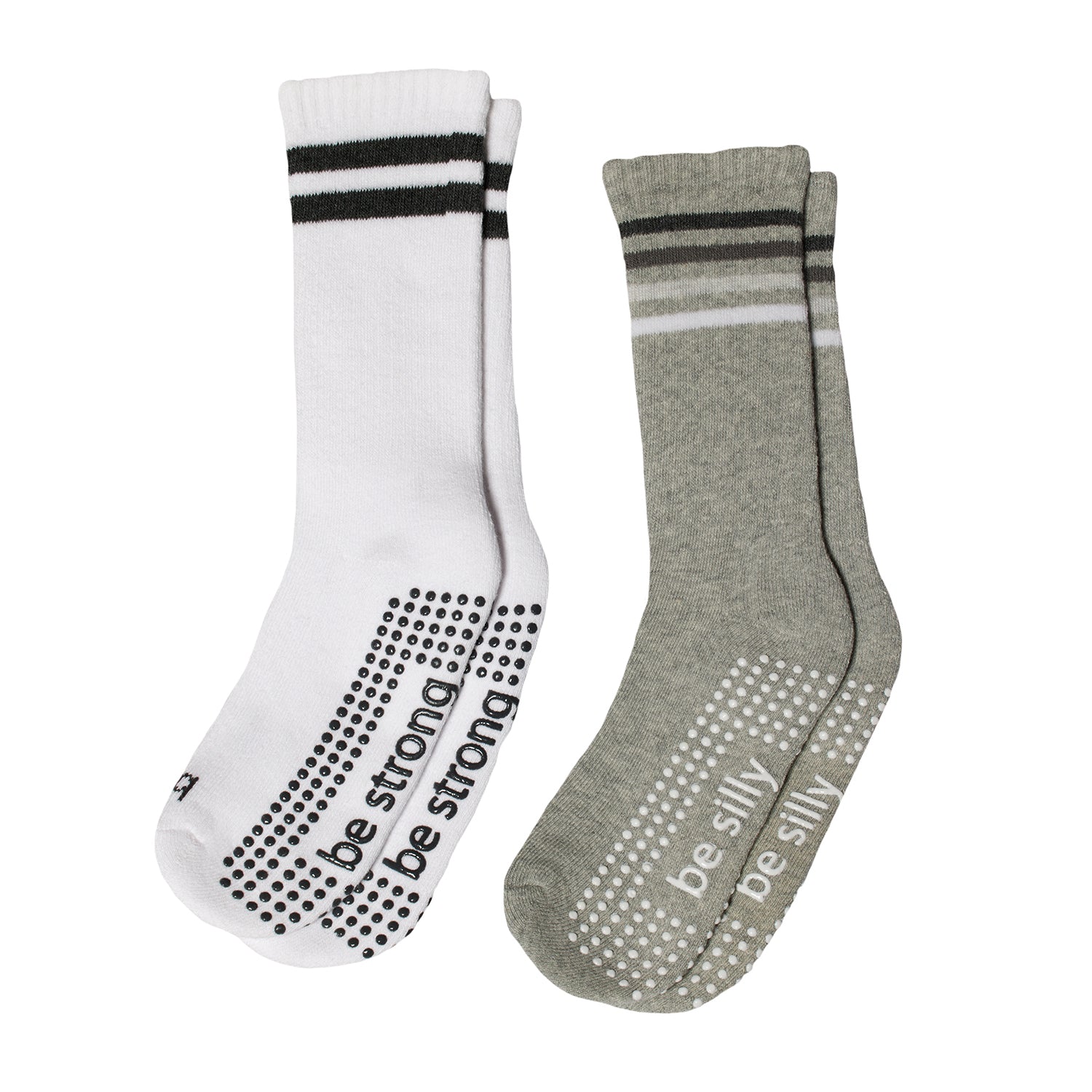 Boys 2 Pack Grip Crew Socks 4T-6T (Nate)