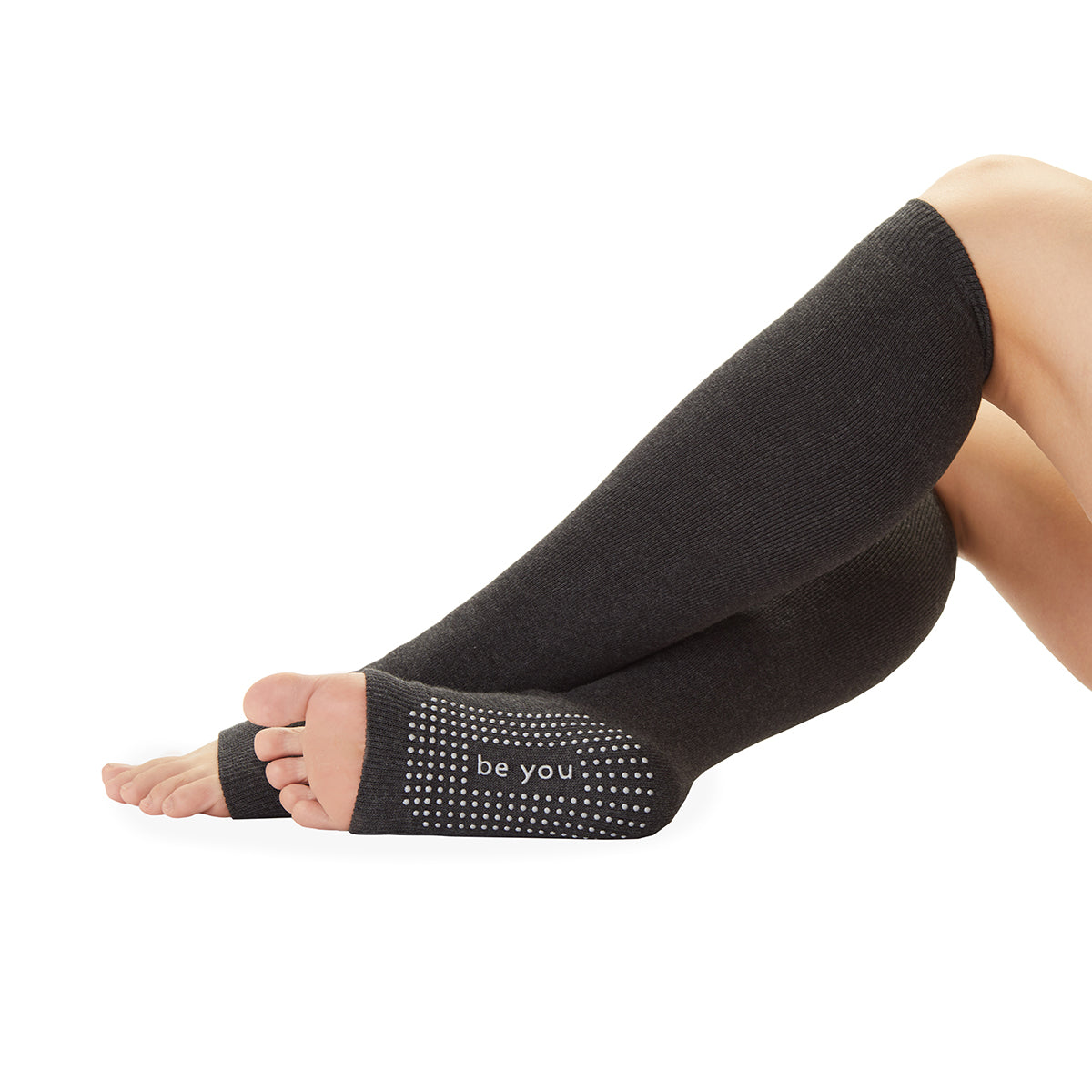 be you grip leg warmers charcoal/grey, sticky be socks, best grip socks, best grippy socks, best yoga socks, best pilates socks